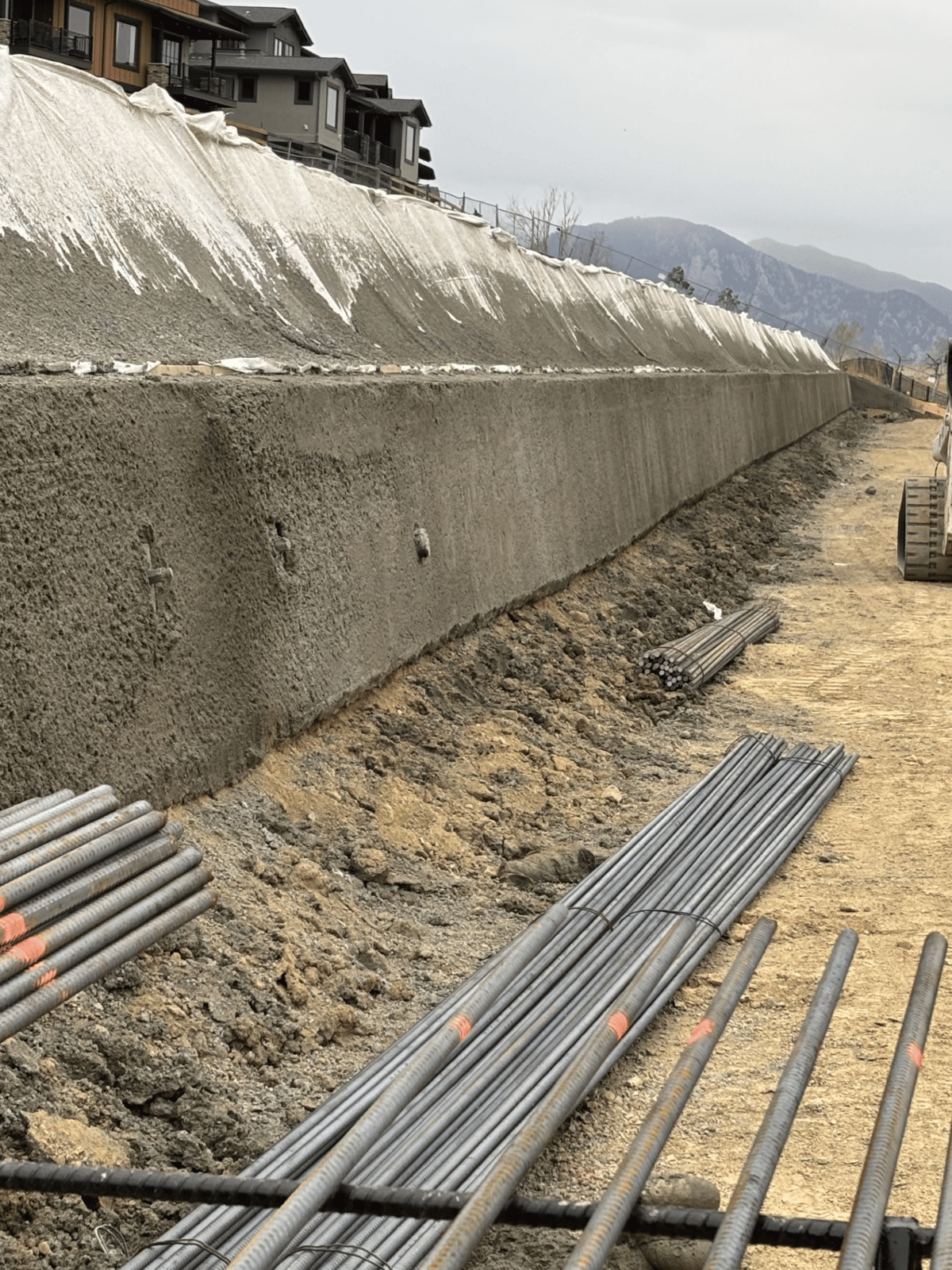 Retaining wall construction in Denver